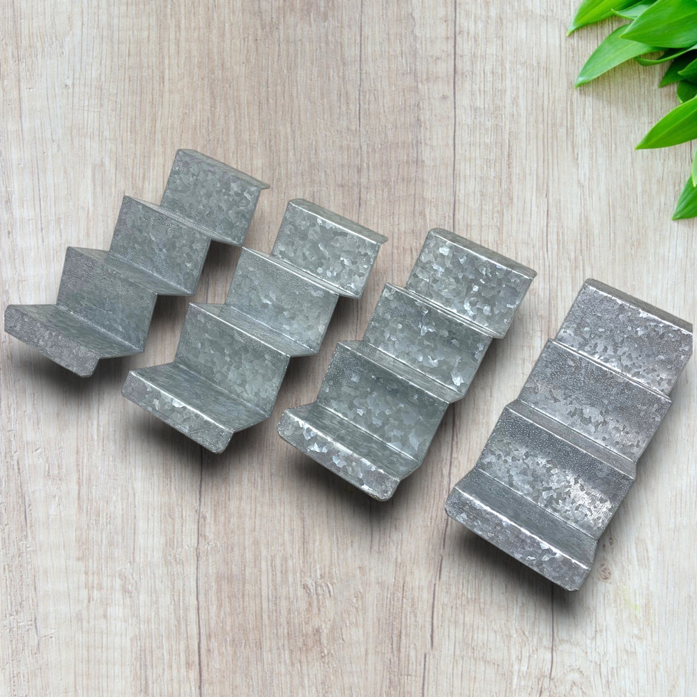 Lot 4 Galvanized Metal Taco Holders Farmhouse Rustic Kitchen Storage Display